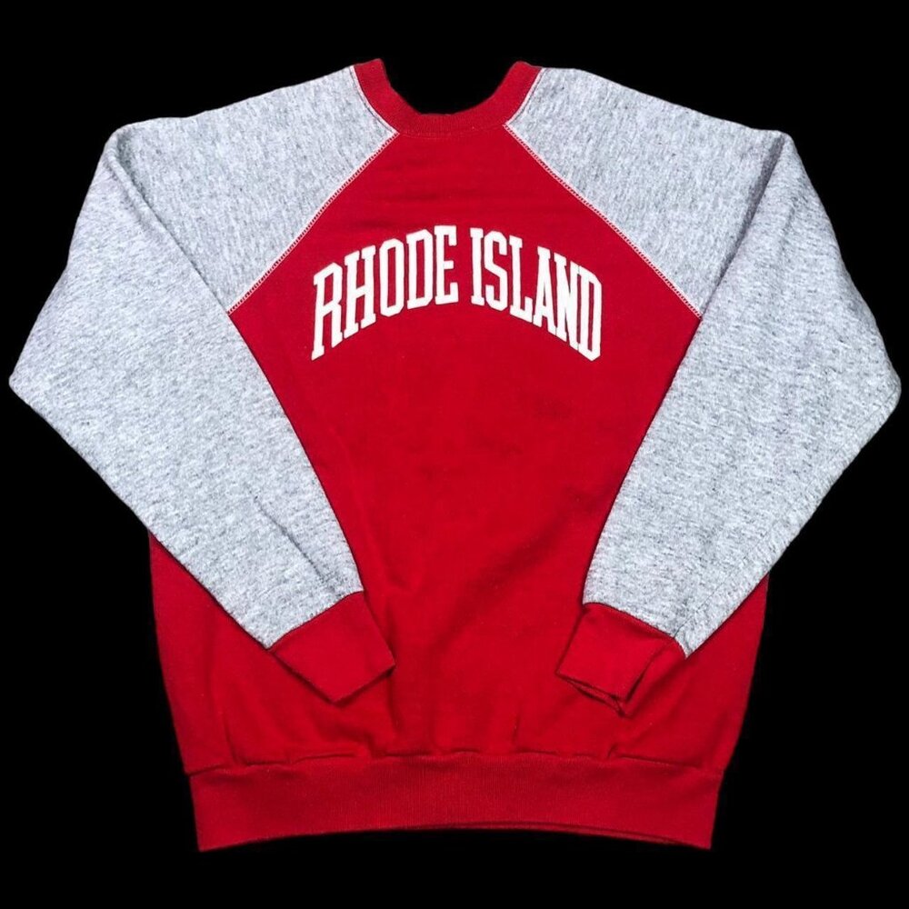 Vintage 80s Tultex Rhode Island Two Tone Sweatshirt Youth Size XL‎